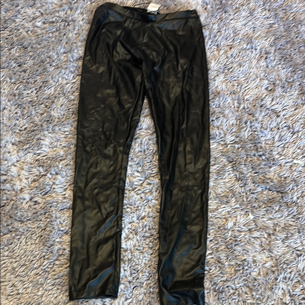 Black Faux Leather Leggings